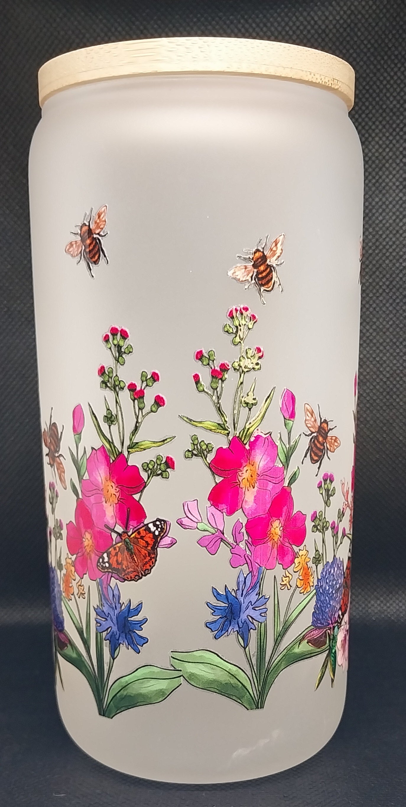 Frosted Glass - Floral & Bees