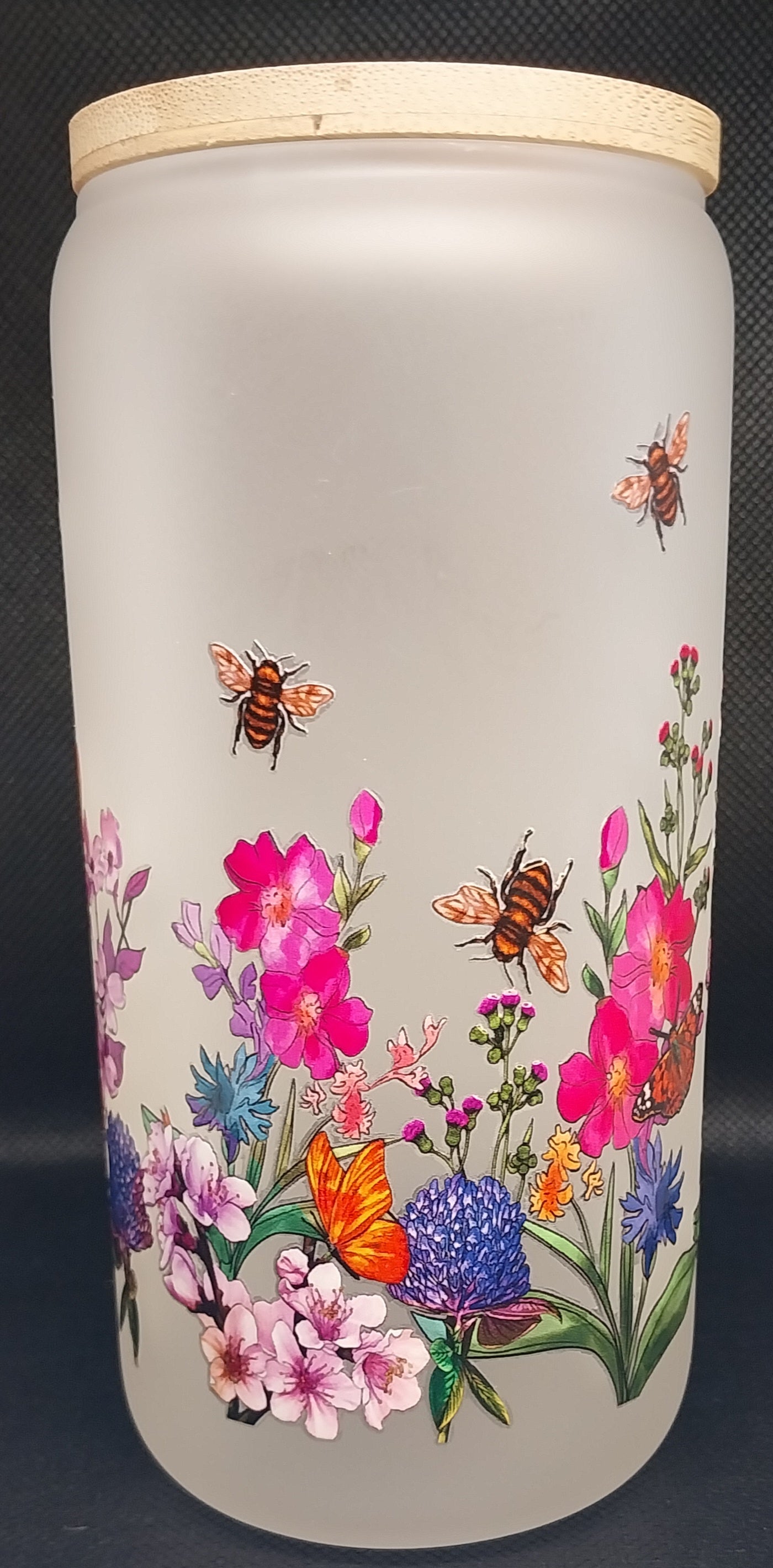 Frosted Glass - Floral & Bees