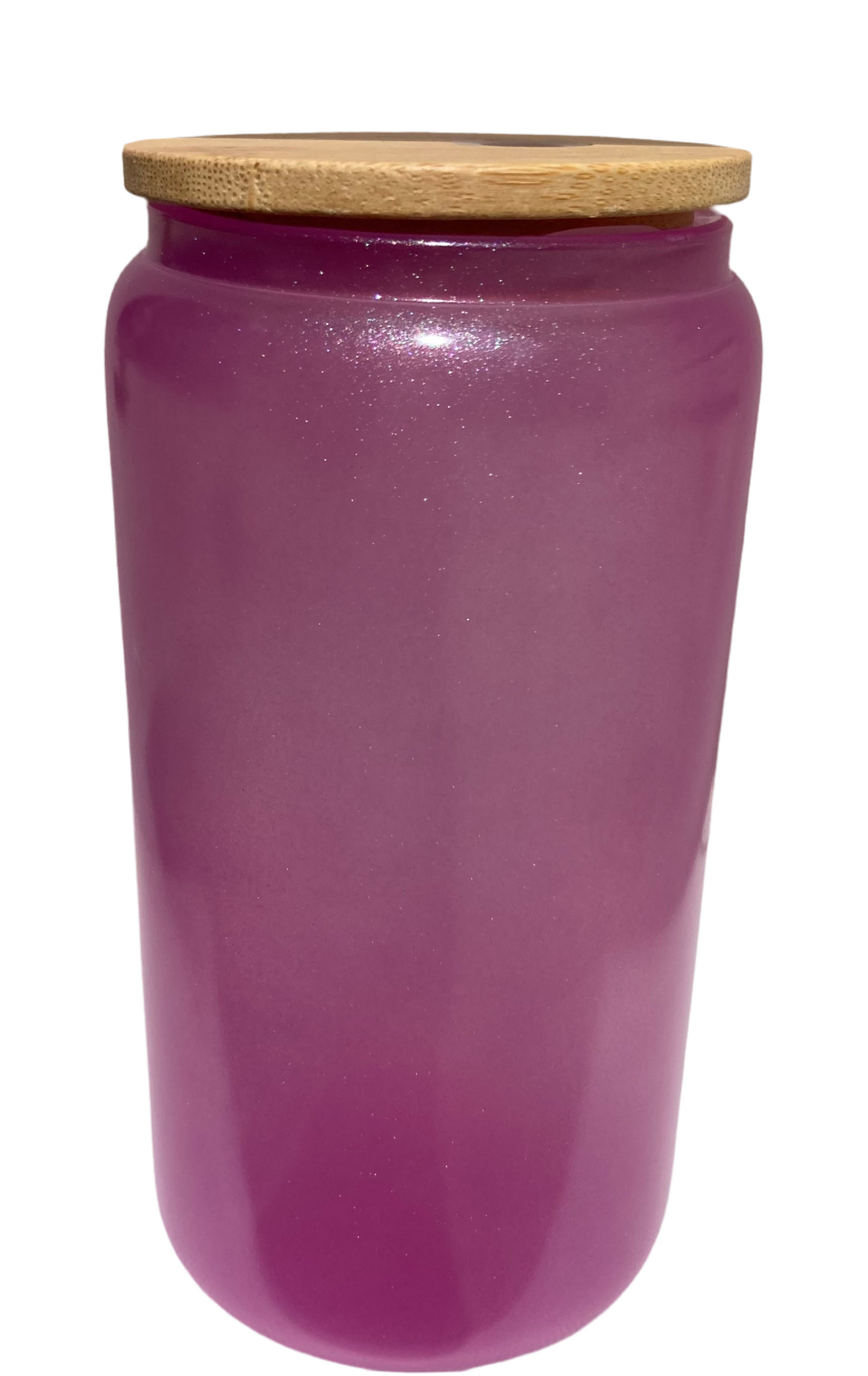 UV (sun) Color Changing & Glow In The Dark 16oz Glass Tumbler - Pink