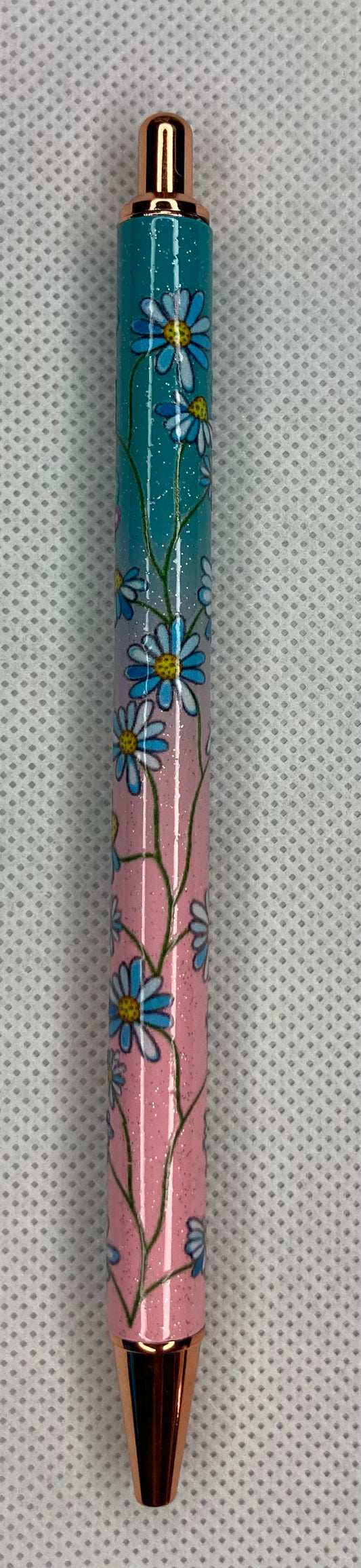 Floral 02 pink & blue ombré pens