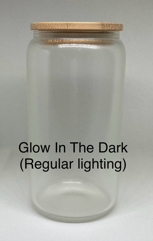 Glow in the Dark 16oz Glass tumbler