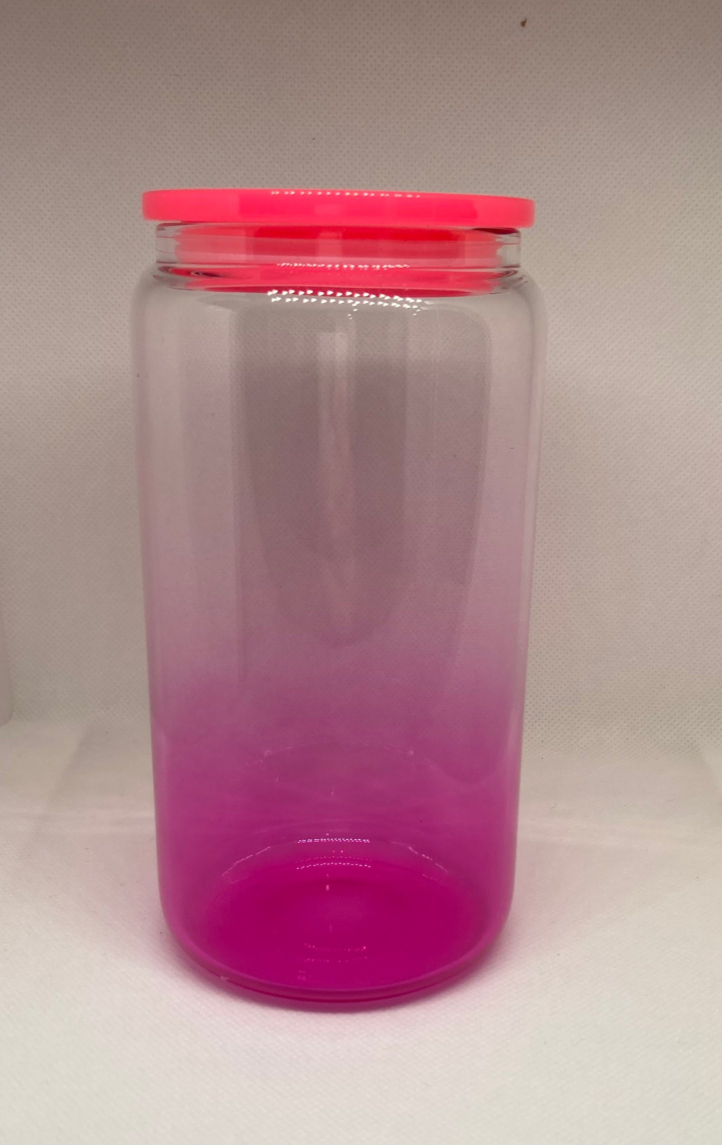 Pink Ombré 16 oz Glass