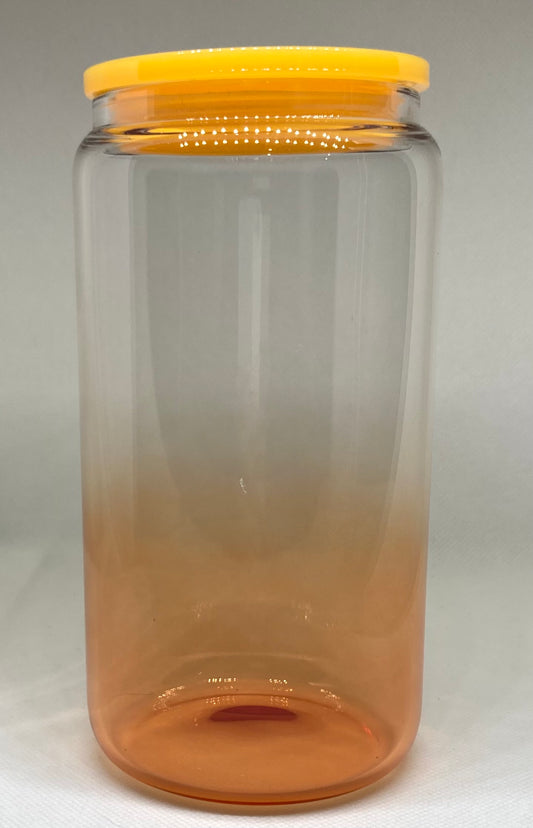 Yellow Ombré 16 oz Glass