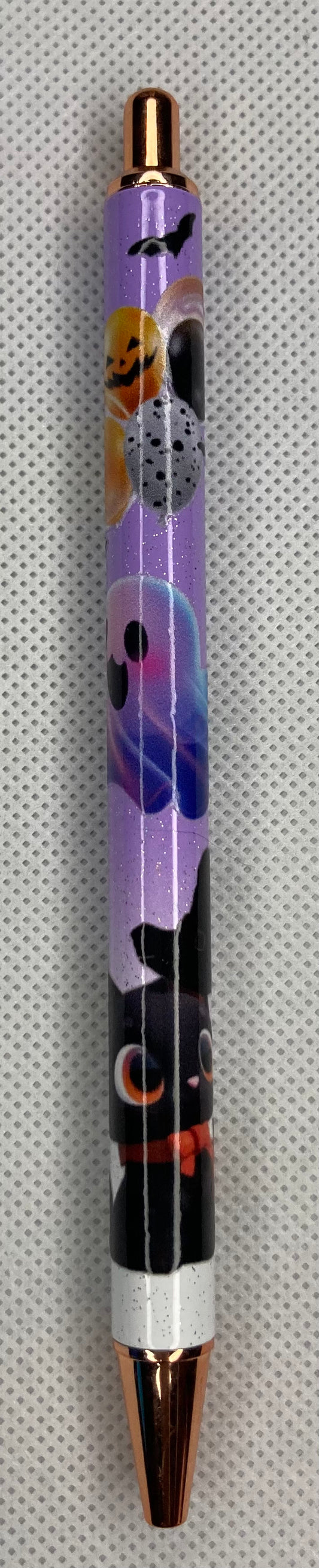 Cute Halloween white/rose gold pen