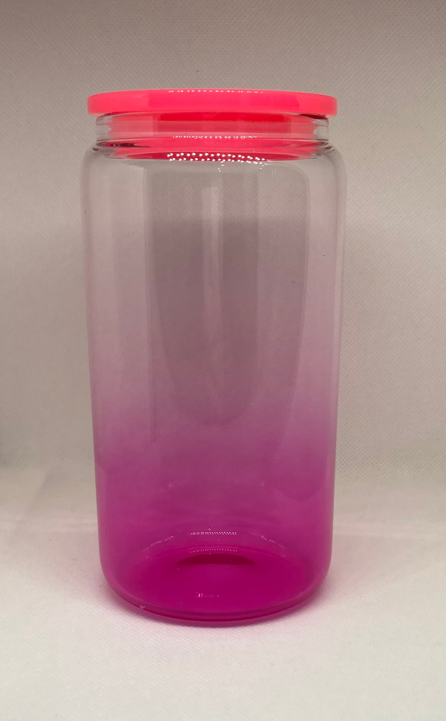 Pink Ombré 16 oz Glass